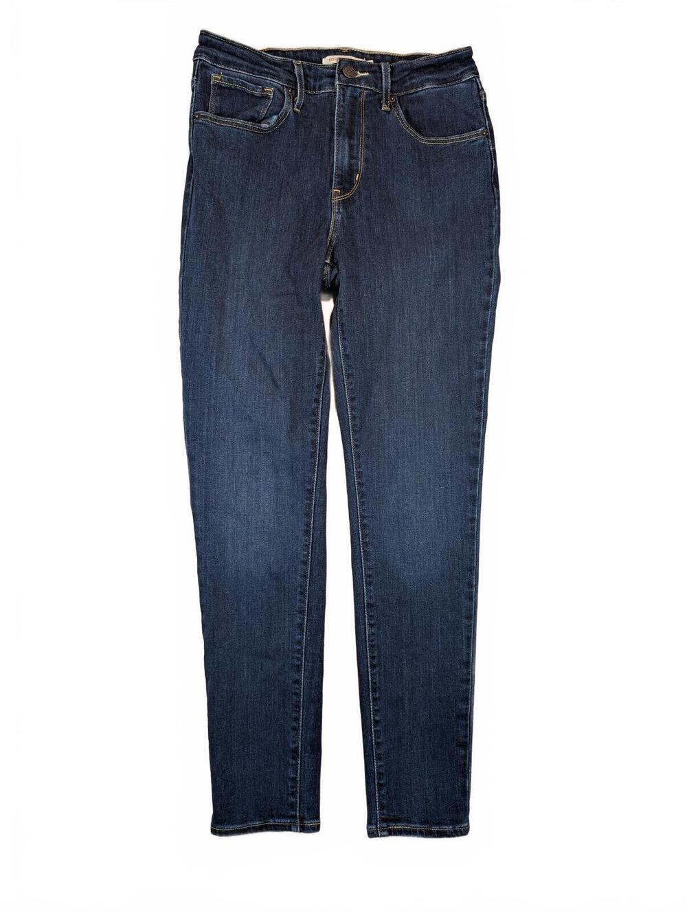 Levi's 721 High Rise Skinny Dark Wash Stretch Denim 5-Pocket Jeans Womens 27x28